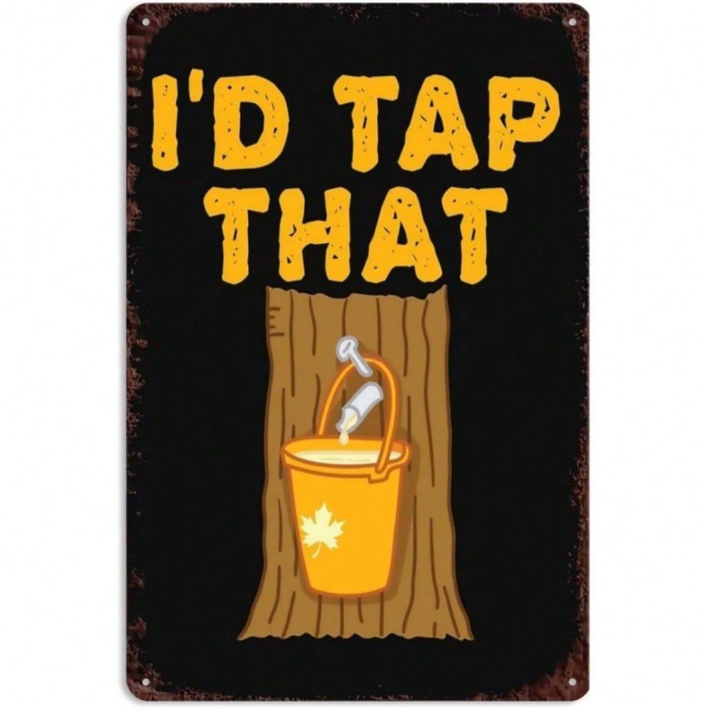 

Vintage Metal Sign Maple Syrup Funny Quote Kitchen Decor