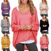 Elegant Women Plus Size Long Sleeve Pullover T-shirt With Loose Baggy Casual Fit
