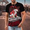 Funny Christmas T-Shirts For Men 3d Hip-Hop Santa Claus Printed Men Tops Fashion Casual Short Sleeved Street Designer Sweatshirt