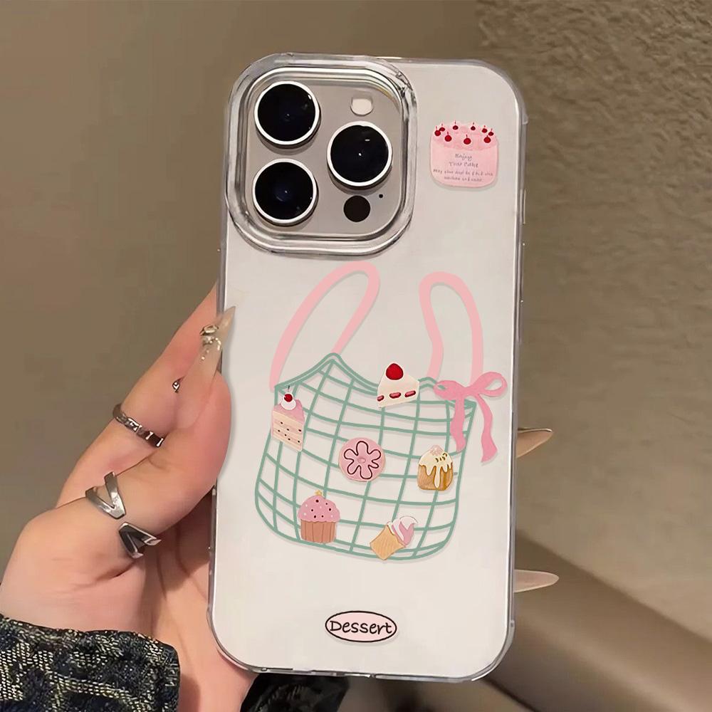 Painted Phone Case for iPhone 12 13 15 16 iPhone 16 12 13 14 15 Pro 14 15 16 Pro Max Coverage Shockproof Anti-Fingerprint Fresh Style Protective Case