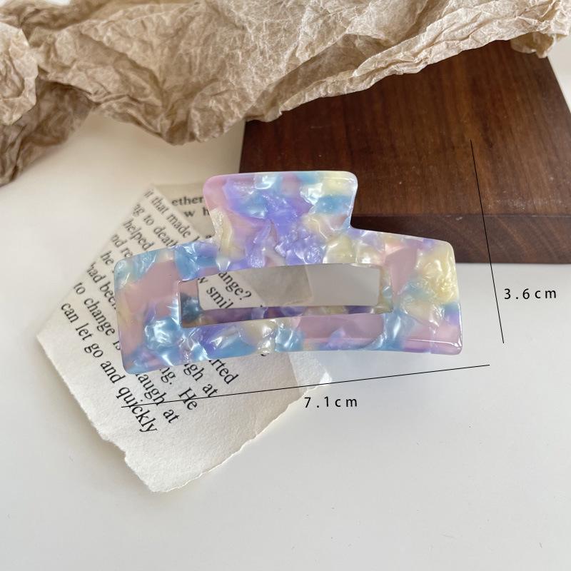 Korean Floral Acetate Medium Claw Clip - Versatile Hair Accessory