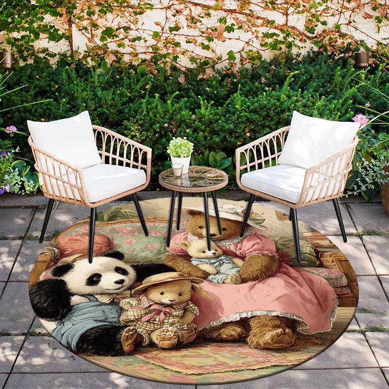 Cartoon pattern round rug,Carpet Rug for Living Room Bedroom Playroom ,Non-slip Floor Mat,Holiday Gifts and Birthday Gifts.