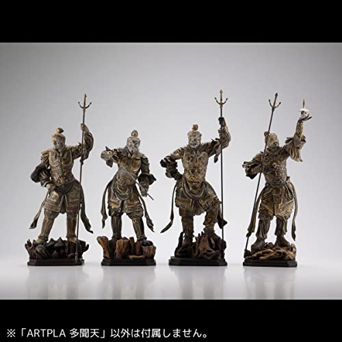 Kaiyodo Artpla ART PLA Four Heavenly Kings Statue, Tamonten, Approximately 160mm Tall, Non-Scale, Unpainted, Unassembled Plastic Model Kit AP009