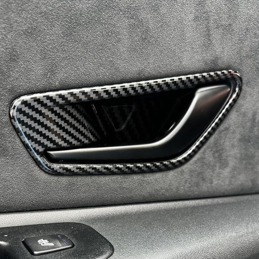 Carbon Fiber Style Interior Door Panel Molding Trim Door Cover Compatible with Hyundai Elantra N 2022-2025 Elantra N Line CN7 2021-2025 Automotive