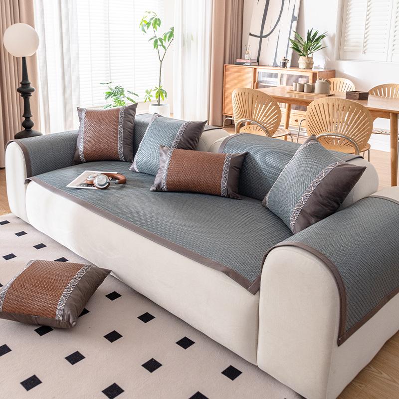 

Летний крутой Schoenoplectus Trigueter Palla, летний коврик, подушка для дивана, нескользящая подушка с прохладным ощущением, простой современный чехол для дивана, тканевый чехол 60*60cm