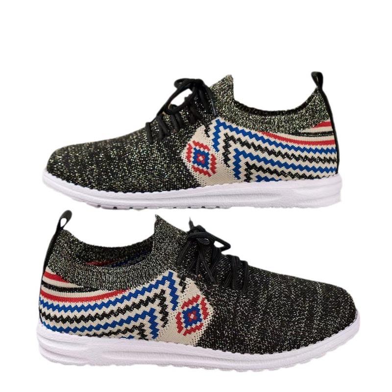 4 Casual single shoes women's new flat-bottomed fashion fly-woven breathable women's shoes