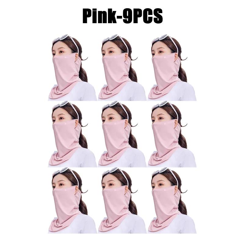 Unisex UV Protection Outdoor Neck Wrap Cover Sports Sun Proof Bib Ice Silk Mask Face Cover Neck Wrap Cover Sunscreen Face Scarf