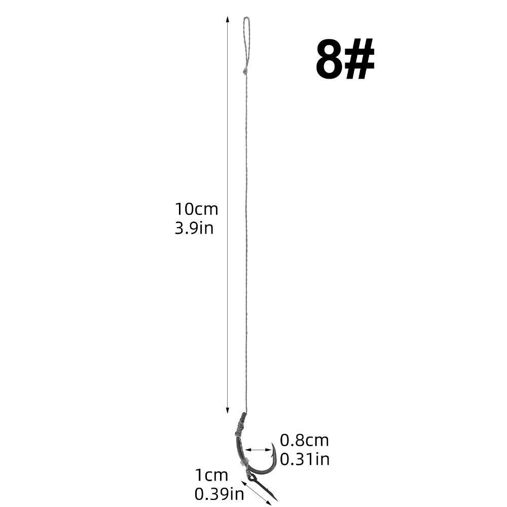 Barbed European Lure Feeder Rig Nylon Carp Fishing Hooks  Freshwater Fishing
