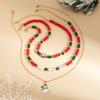 2/3/4pcs/set Santa Multi-layer Christmas Necklace Cartoon Cartoon Pendant Choker  Women