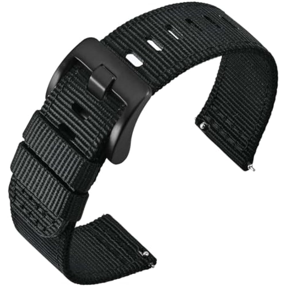 [ANNEFIT] Nylon Watch Band, Military Watch Replacement Band, 20mm, Cloth, 2-Straps, Nylon Strap, ...