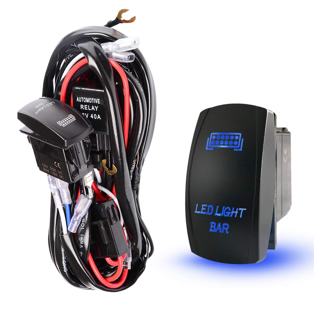 

HUIQIAODS Релейная проводка, Реле противотуманной фары, DC 12 В, Рабочий свет, С переключателем, Управление