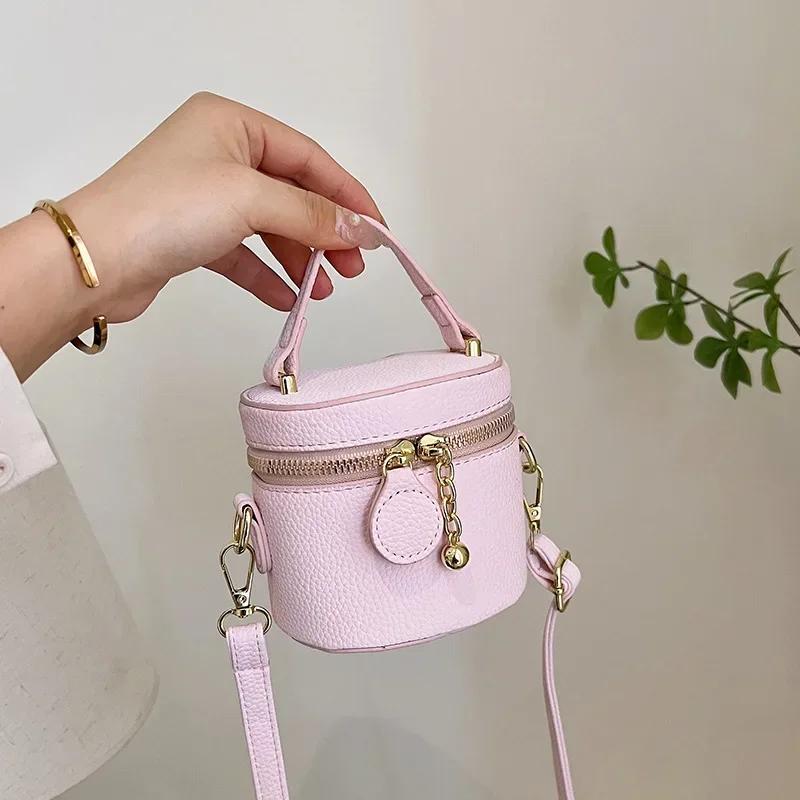 New fashion multicolor mini bucket bag portable summer Korean shoulder unique fashion lipstick crossbody bags