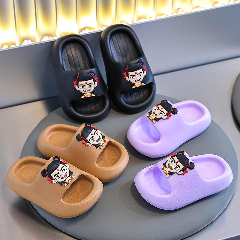 Nezha Kids' Non-Slip EVA Slippers for Boys & Girls - Summer Style for Bath, Indoor, Home