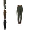 Comfortable Women Fashion Elastic Pants With Large Size And Sexy Button Leggings