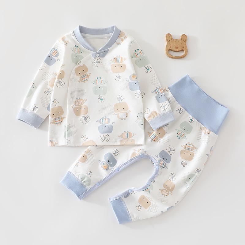 Newborn Pure Cotton Clothing Set for All-Season Wear - Boys & Girls Pajamas & Base Layer