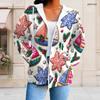 Women Plus Size White Zip Up Long Sleeve Christmas Dachshund Printed Hoodie With Pockets