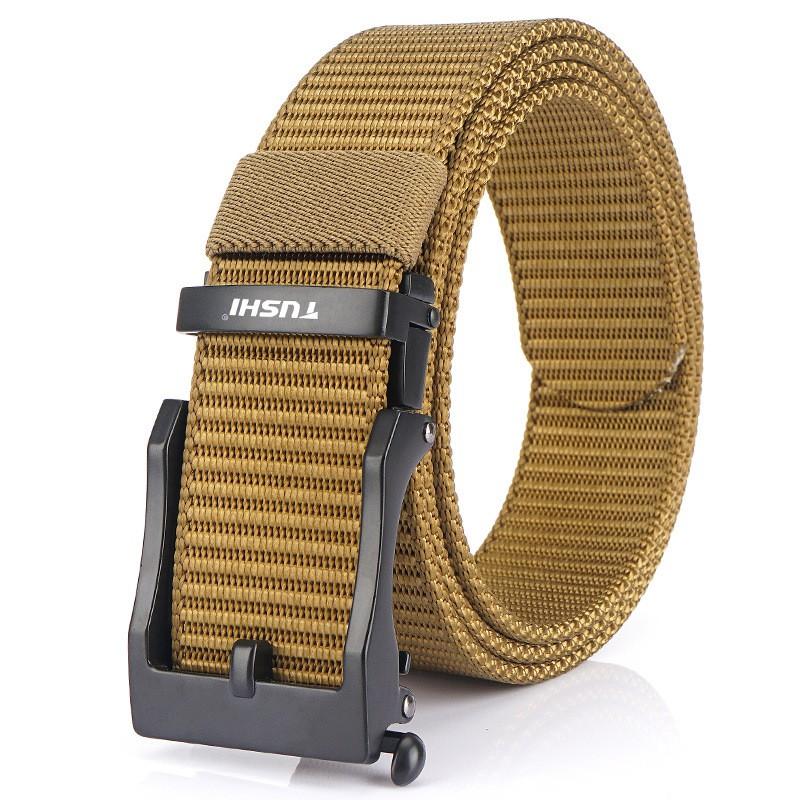 Direct Sales All-matching Canvas Outdoor Automatic Buckle Belt Men's Quick-drying Nylon Zinc Alloy Jeans