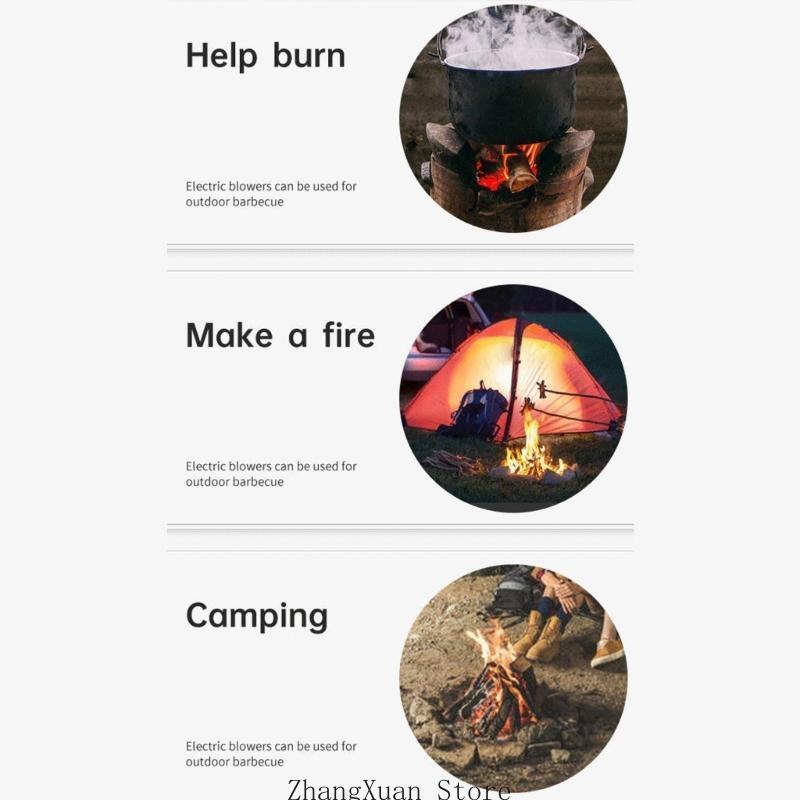 

3XUF USB 5V2A 12V 5.5x2.1mm BBQ Air Blower Portable BBQ Fan Air Blower Barbecue Fan China Mainland