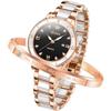Women's Watch Ceramic Cute Quartz Popular Watch Women's Elegant Stylish Date Waterproof Luminous Watch for Women Black