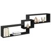 VidaXL Wall Cabinet 158x18x53 Cm Black Engineered Wood 854815