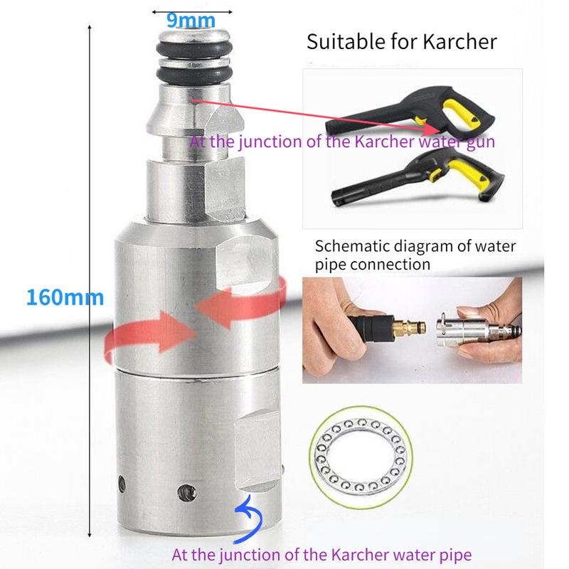 Anti-Verdreh-Adapter Schnellkupplung Hochdruck-Wasserpistole Abflussrohr für Karcher Bosch Lavor Zubehör Hochdruckreiniger