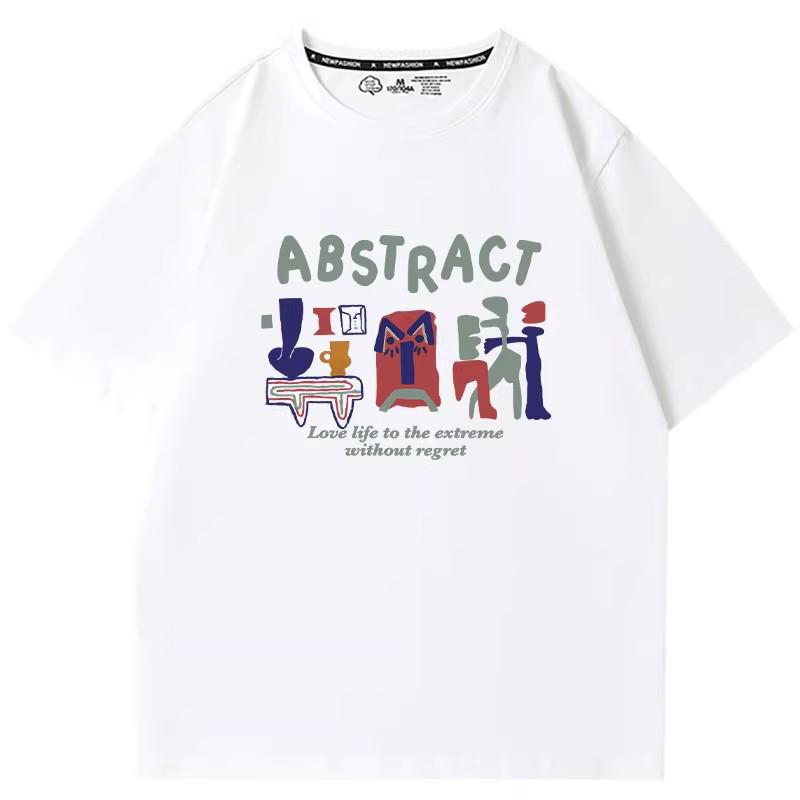 Women's Plus Size Loose Fit Pure Cotton T-Shirt, Summer 2026, Unique Half Sleeve Design.