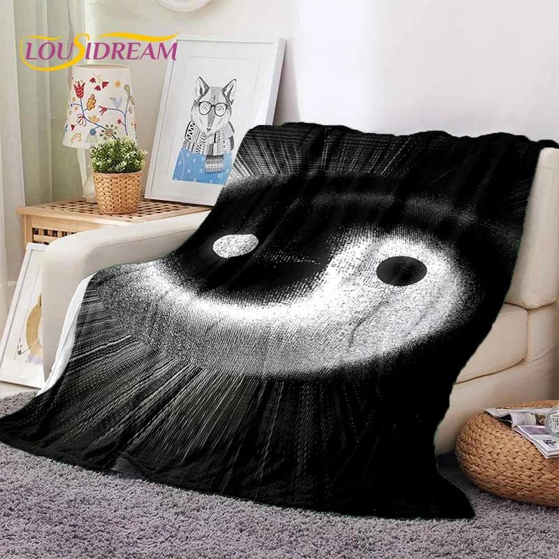 Nature Yin Yang Chinese Tai Chi Bagua Soft Flannel Blankets,Throw Blanket Comfortable Blanket for Picnic Beds Home Bedroom Gift