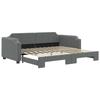 VidaXL Daybed with Pull-out Bed Dark Grey 90x200 Cm Fabric 3197635