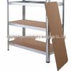 European Galvanized Silver Angle Iron Shelving: Five-Layer Powder-Coated Floor-Standing Storage Rack for Home or Auto Repair.