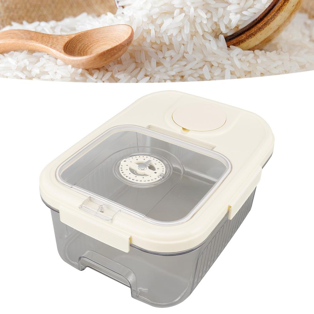 Rice Container Kitchen Dry Food Rice Storage Box Multipurpose Airtight Rice Bucket with Cup for Cereal Flour