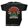 LEGEND 1976 VINTAGE Classic Black Cotton T Shirts Unisex Retro Summer Fashion 48th 48 Years Old Birthday Party Tshirt Male Top