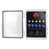 12V 20A 5 Gang Marine Rocker Switch Panel Waterproof Circuit Box LED Voltmeter
