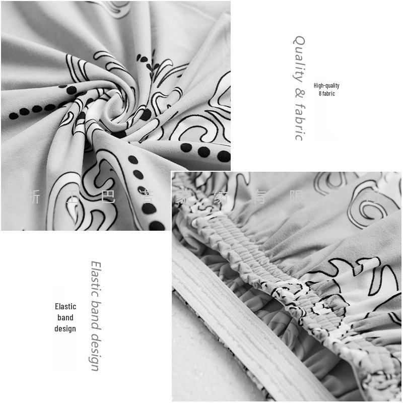 Elastic Tiger Print Milk Silk Bench & Chair Cover - Full Wrap