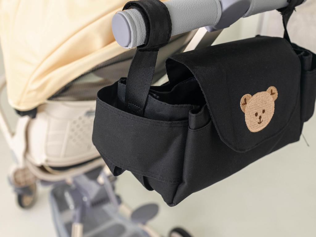 Portable Cartoon Bear Stroller Bag - Multi-Storage Travel Essential for Moms