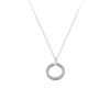 Real Money 925 Sterling Silver Women's Pendant Necklace Round Circle Crystal Pendant Necklace Wedding Party Jewelry Gift