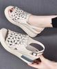 Women’s Sandals Platform Wedge Heel Sandals Leather Sandals Peep Toe Wedges Summer Slippers  Elegant Summer Shoes