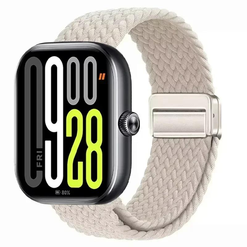 Magnetic Loop for Xiaomi Redmi Watch 4 5 Strap Adjustable Braided Sport Nylon Replacement bracelet for Miband 8 pro/9 pro band