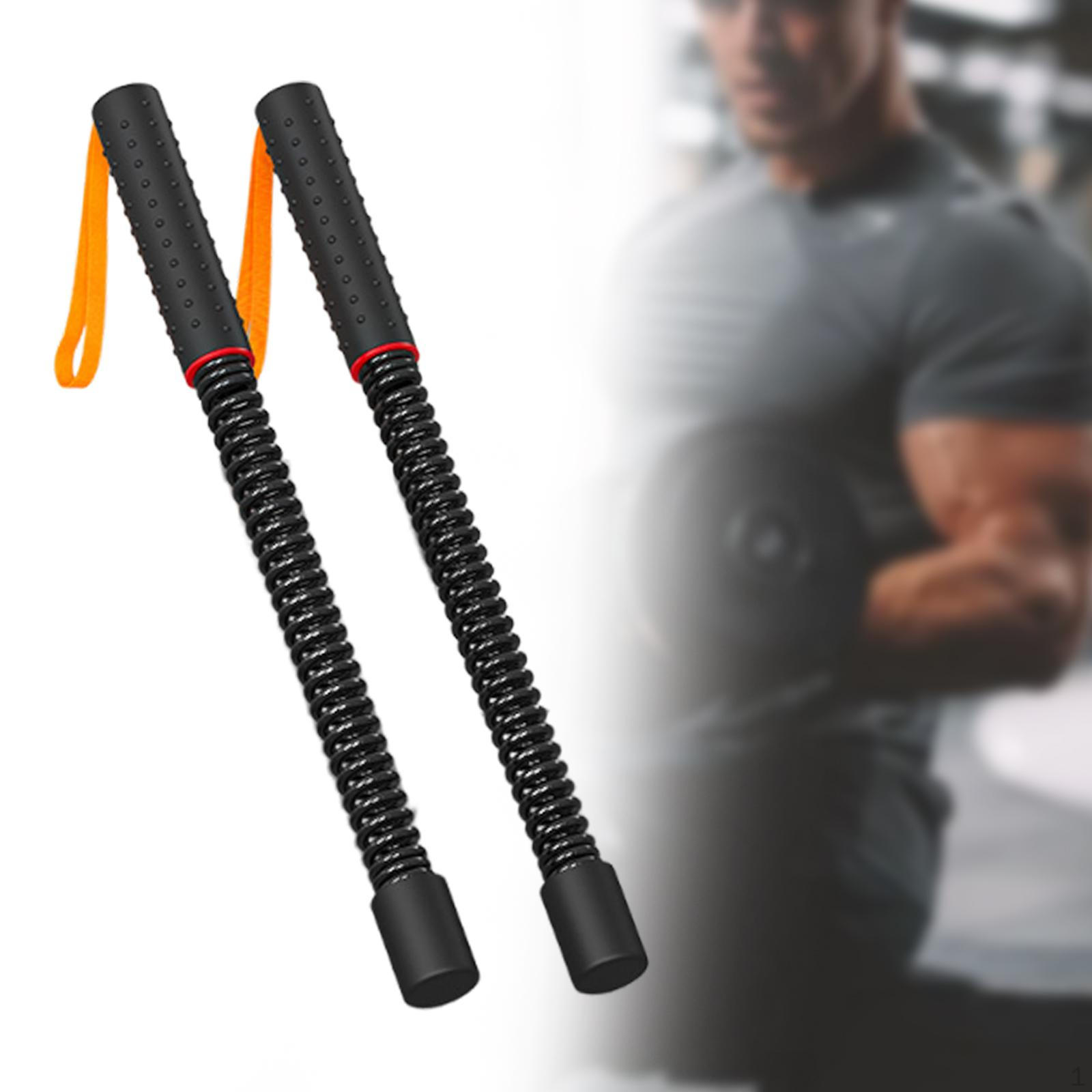 

2 PCS Battle Ropes Bar Fitness Practice Spring Steel Тренувальні вправи для сили 48cmx2.9cm