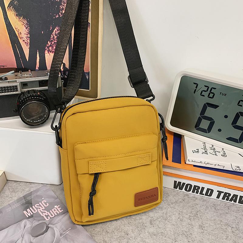 Summer senior commuting mobile phone crossbody small bag women's new simple canvas couple small square bag