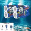 American popular toy light-emitting electric 2PCS bubble gun, high-capacity bubble maker, light-emitting port, essential travel