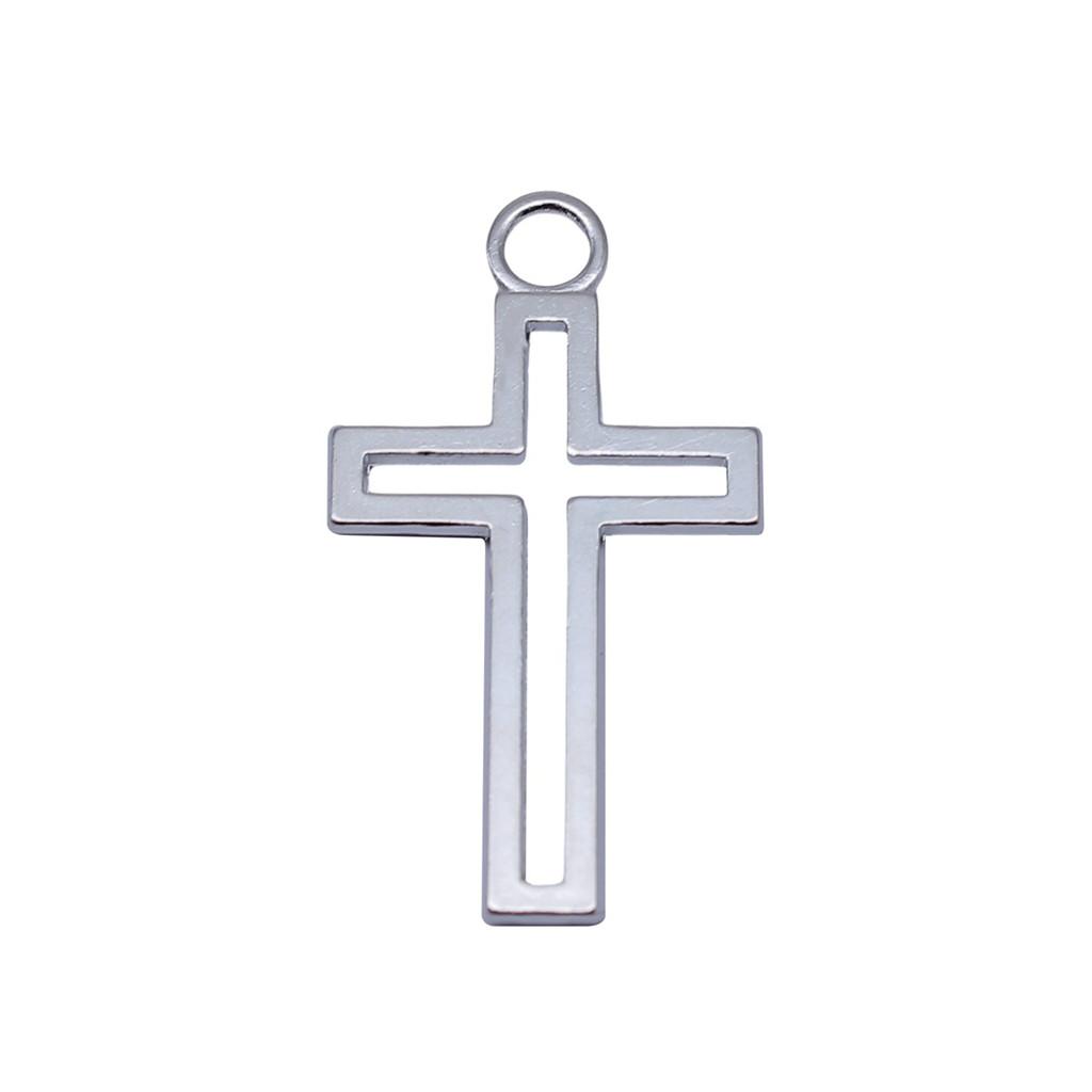 Hollow Cross Charms Multi Color Alloy Pendants For Gothic Christian Jewelry Accessories