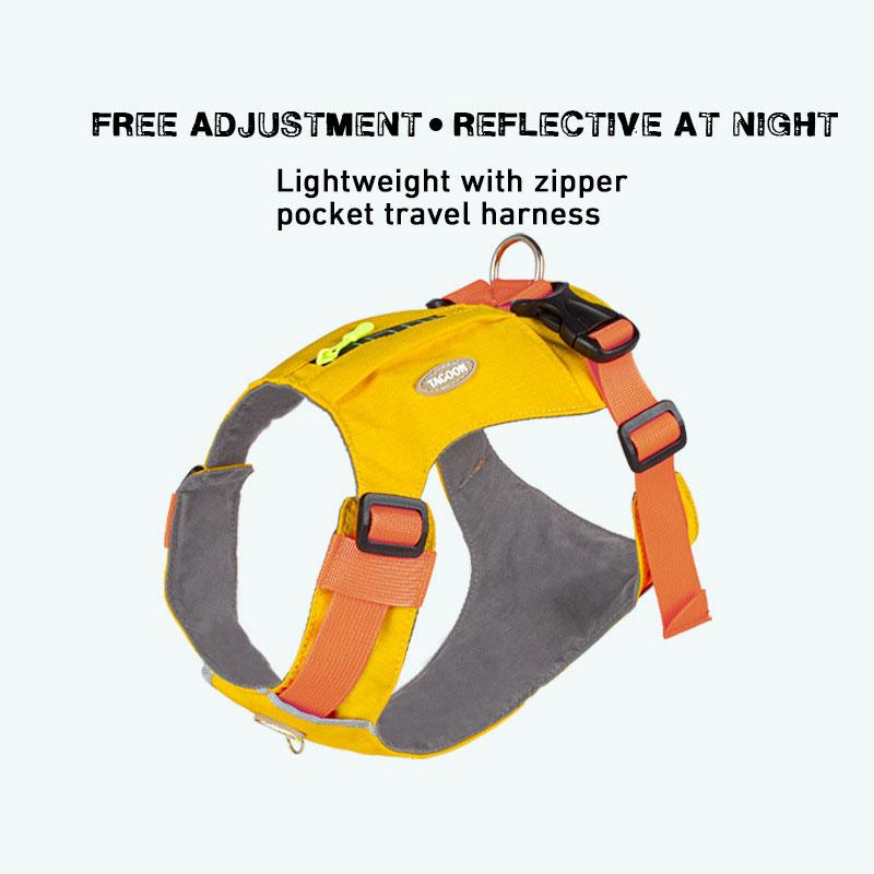 French Bulldog Harness Adjustable Pet Vest Reflective Summer Breathable Shiba Inu Harness Holds Treats for Small and Large Dogs