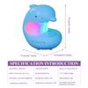 Wireless Charging Night Light Cute Dolphin Mood Colorful Ambient Lighting Bluetooth Speaker Bedroom Bedside Table Lamp