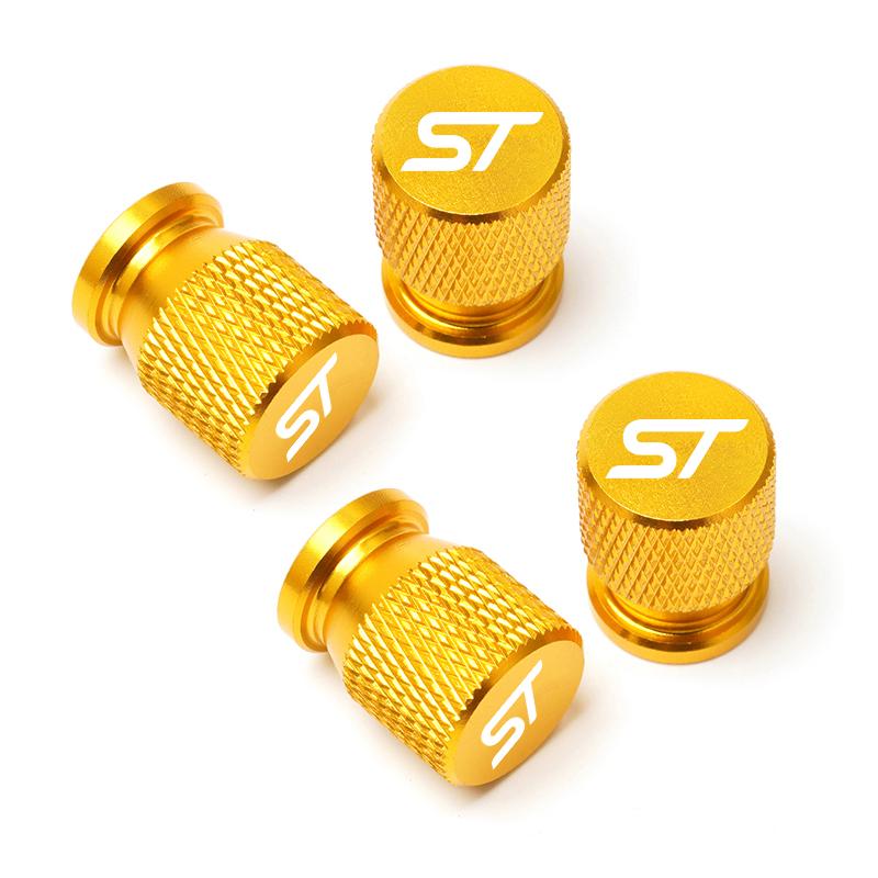 qdjfz10 For Ford ST FOCUS 2 3 Mondeo Fiesta Kuga MK2 MK3 MK4 Car Wheel Tire Valve Caps Tyre Stem Covers Airdust Waterproof