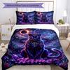 3pcs Custom Name Leopard Bedding Set Duvet Cover Closure Includes 1 Duvet Cover & 2 Pillowcases, Soft and Comfortable for All Seasons.