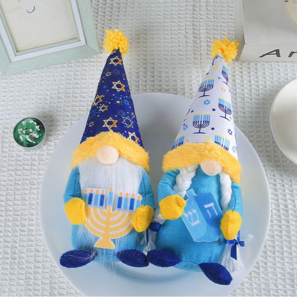 Unique Design Festival Faceless Doll Exquisite Gnomes Figurine Durable Rudolph Ornaments  Hanukkah