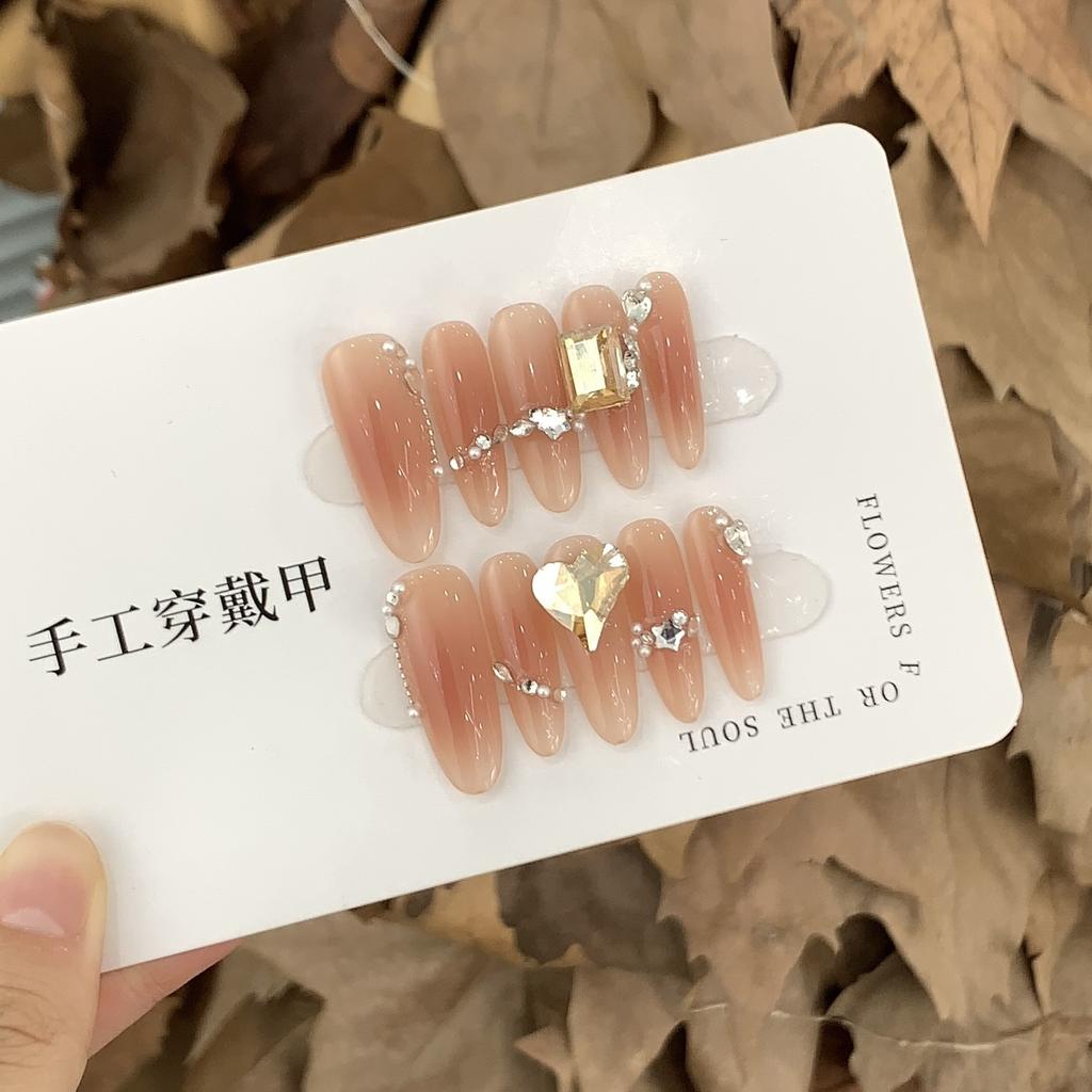 Handmade High-end Feeling Simple and Versatile Ice-transparent Blush and Tea Break Atmosphere