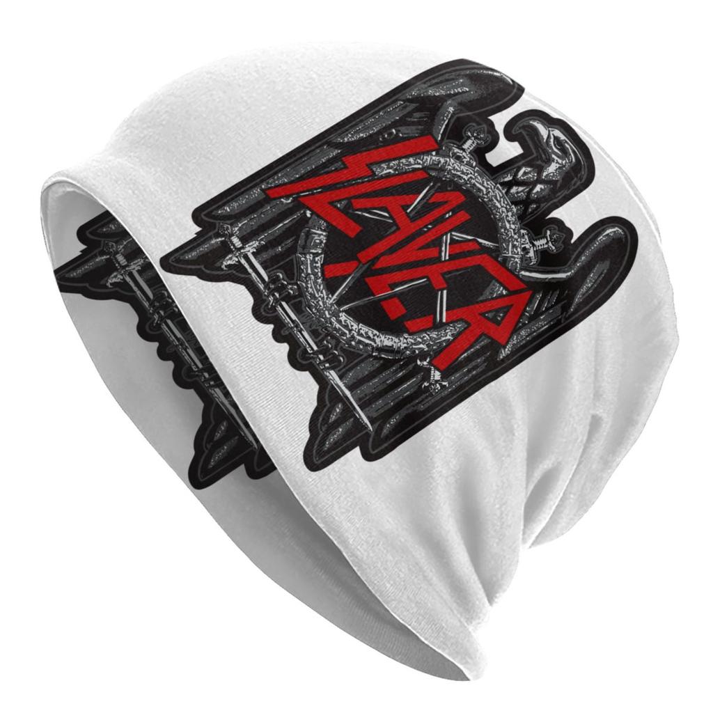 Custom Heavy Metal Rock Slayers Logo Bonnet Hat Knit Hats Unisex Women Hip Hop Unisex Band Winter Warm Beanies Cap