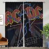 Blackout Curtains for Camera Rock-ACDC Window Curtain for Room 2 Panel Shades Halloween Decoration Partition Living Kitchen Home