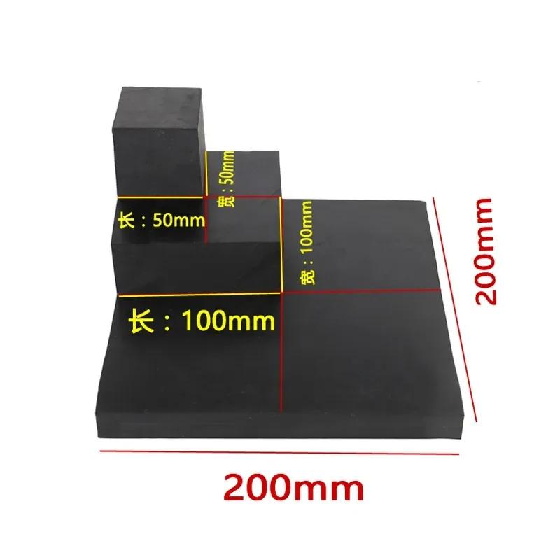 1pcs Black Rubber Sheets Damping Gasket Pad 50x50mm 100x100mm Thick 10mm 15mm 20mm